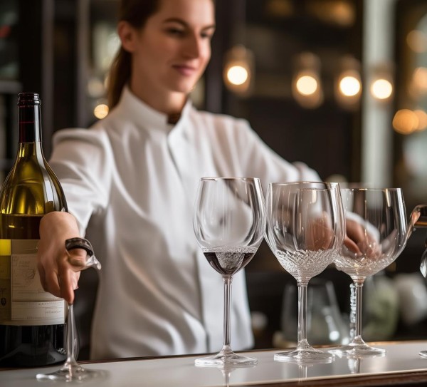 酒店服务员分酒礼仪，细节中的专业与温度